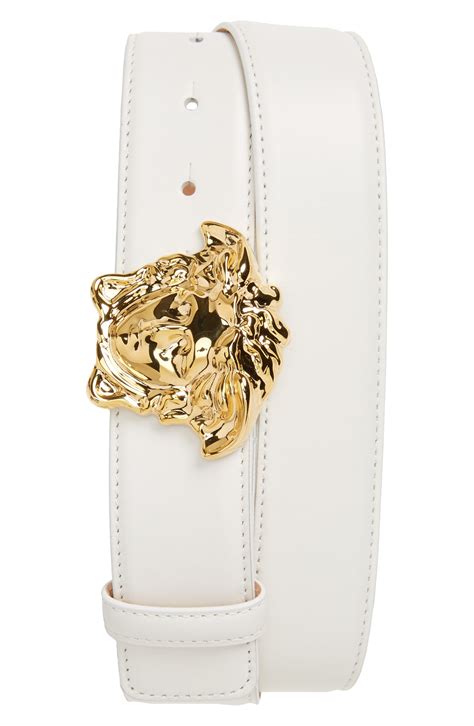 Versace Medusa Head Leather Belt .